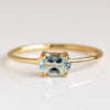 Wholesale Women's Retro Geometric Titanium Steel Birthstone Ring With Vacuum Plating 18K True Gold In Furnace