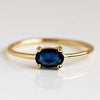 Wholesale Women's Retro Geometric Titanium Steel Birthstone Ring With Vacuum Plating 18K True Gold In Furnace