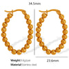 Wholesale Women's Retro Geometric 316L Stainless Steel Electroplated Earrings