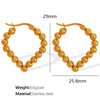 Wholesale Women's Retro Geometric 316L Stainless Steel Electroplated Earrings