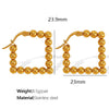 Wholesale Women's Retro Geometric 316L Stainless Steel Electroplated Earrings