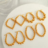 Wholesale Women's Retro Geometric 316L Stainless Steel Electroplated Earrings