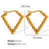 Wholesale Women's Retro Geometric 316L Stainless Steel Electroplated Earrings