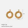 Wholesale Women's Retro Geometric Ushaped Stainless Steel Electroplated Earrings