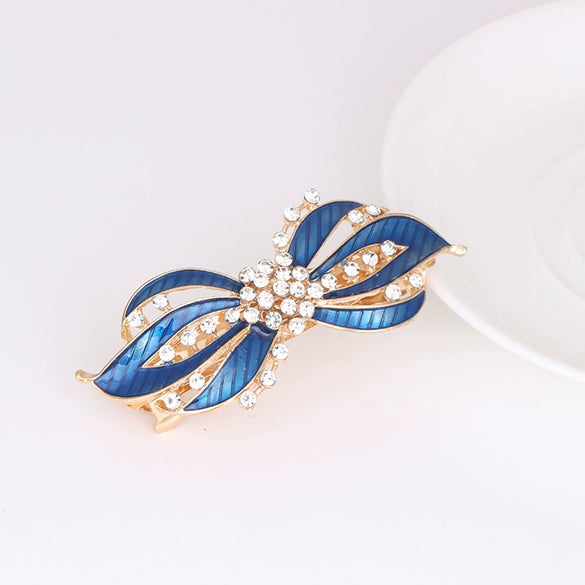 Wholesale Women's Retro Hair Accessories Rhinestone Oil Drop Clip