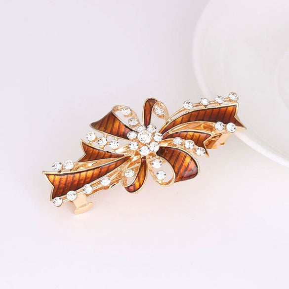 Wholesale Women's Retro Hair Accessories Rhinestone Oil Drop Clip
