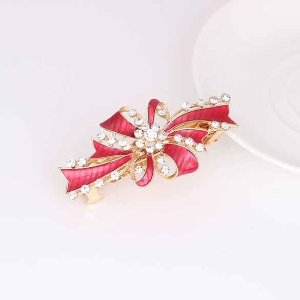 Wholesale Women's Retro Hair Accessories Rhinestone Oil Drop Clip