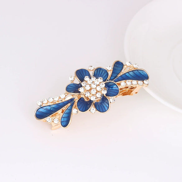 Wholesale Women's Retro Hair Accessories Rhinestone Oil Drop Clip
