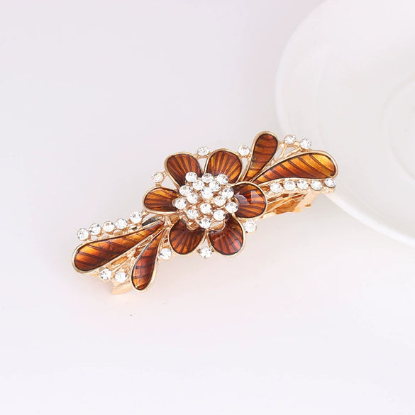 Wholesale Women's Retro Hair Accessories Rhinestone Oil Drop Clip