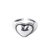 Wholesale Women's Retro Heartshaped Alloy Ring With Electroplating