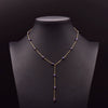 Wholesale Women's Retro Highend Freshwater Pearl Geometric Style Necklace With Electroplating And Regular Chain