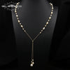 Wholesale Women's Retro Highend Freshwater Pearl Geometric Style Necklace With Electroplating And Regular Chain