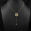 Wholesale Women's Retro Highend Freshwater Pearl Geometric Style Necklace With Electroplating And Regular Chain