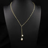 Wholesale Women's Retro Highend Freshwater Pearl Geometric Style Necklace With Electroplating And Regular Chain