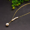 Wholesale Women's Retro Highend Freshwater Pearl Geometric Style Necklace With Electroplating And Regular Chain