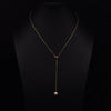 Wholesale Women's Retro Highend Freshwater Pearl Geometric Style Necklace With Electroplating And Regular Chain
