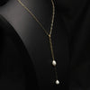 Wholesale Women's Retro Highend Freshwater Pearl Geometric Style Necklace With Electroplating And Regular Chain