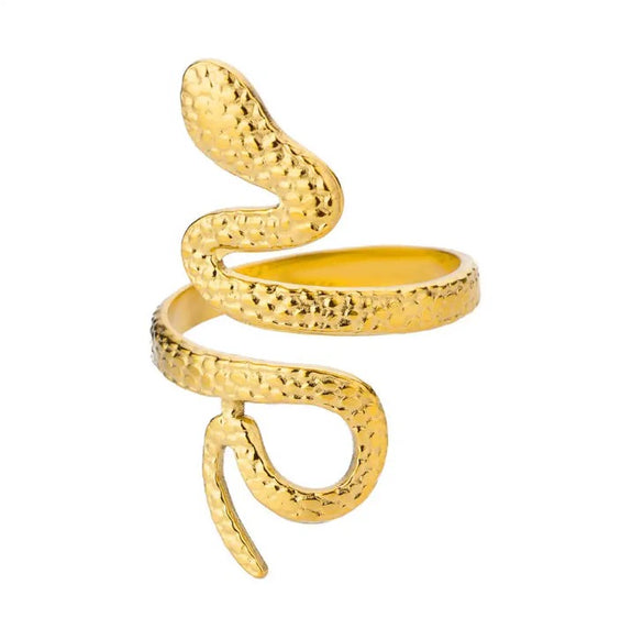 Wholesale Women's Retro Hip Hop Snake Ring Copper Electroplated