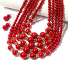 Wholesale Women's Retro Imitation Pearl Multilayered Necklaces With Snake Bone Chain And Baking Paint Design