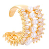 Wholesale Women's Retro Light Luxury Copper Ear Clip Inlaid Zircon With Geometric Heart Letters Numbers Text Design