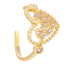 Wholesale Women's Retro Light Luxury Copper Ear Clip Inlaid Zircon With Geometric Heart Letters Numbers Text Design