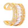 Wholesale Women's Retro Light Luxury Copper Ear Clip Inlaid Zircon With Geometric Heart Letters Numbers Text Design