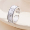 Wholesale Women's Retro Light Luxury Geometric Copper Pearl Butterfly Ring Inlaid With Zircon And Electroplated