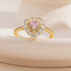 Wholesale Women's Retro Light Luxury Geometric Copper Pearl Butterfly Ring Inlaid With Zircon And Electroplated