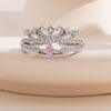 Wholesale Women's Retro Light Luxury Geometric Copper Pearl Butterfly Ring Inlaid With Zircon And Electroplated