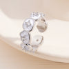 Wholesale Women's Retro Light Luxury Geometric Copper Pearl Butterfly Ring Inlaid With Zircon And Electroplated