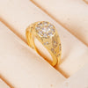 Wholesale Women's Retro Light Luxury Geometric Copper Pearl Butterfly Ring Inlaid With Zircon And Electroplated