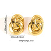 Wholesale Women's Retro Light Luxury Geometric Titanium Steel Hoop Earrings With Electroplating