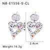 Wholesale Women's Retro Light Luxury Ins Style Titanium Steel And 18K Gold Geometric Hollow Earrings With Vacuum Plating In Furnace And Electroplating
