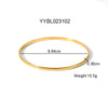 Wholesale Women's Retro Light Luxury Simple Pattern Stainless Steel Bracelet With Pvd Furnace Vacuum Real Gold Plating