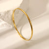 Wholesale Women's Retro Light Luxury Simple Pattern Stainless Steel Bracelet With Pvd Furnace Vacuum Real Gold Plating