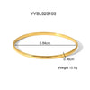 Wholesale Women's Retro Light Luxury Simple Pattern Stainless Steel Bracelet With Pvd Furnace Vacuum Real Gold Plating