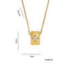 Wholesale Women's Retro Light Luxury Style Star Pattern Copper Zircon Inlaid Gold Plated O Word Chain Small Waist Necklace