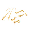 Wholesale Women's Retro Long Drop Earrings Stainless Steel 18K Gold Plated Geometric Style Vacuum Plated In Furnace