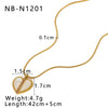 Wholesale Women's Retro Love Geometric Pendant Necklace Stainless Steel And Titanium Steel With 18K Vacuum Plating In Furnace And Inlaid Zircon