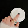 Wholesale Women's Retro Love Ring Copper Inlaid Zircon Geometric Style