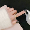 Wholesale Women's Retro Love Ring Copper Inlaid Zircon Geometric Style