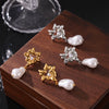 Wholesale Women's Retro Luxury Exaggerated Love Style 316L Stainless Steel Gold Plated Earrings With Heart And Geometric Pattern