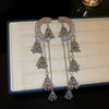 Wholesale Women's Retro Metal Geometric Tassel Earrings With Electroplating Design