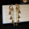 Wholesale Women's Retro Metal Geometric Tassel Earrings With Electroplating Design