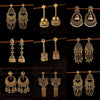 Wholesale Women's Retro Metal Geometric Tassel Earrings With Electroplating Design