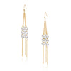 Wholesale Women's Retro Minimalist Geometric Copper And Natural Pearl 14K Goldfilled Earrings Set With Pearls