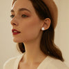 Wholesale Women's Retro Minimalist Geometric Copper And Natural Pearl 14K Goldfilled Earrings Set With Pearls