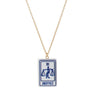Wholesale Women's Retro Minimalist Geometric Heart Tarot Copper Goldplated Necklace
