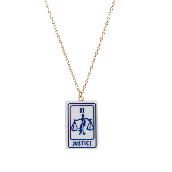 Wholesale Women's Retro Minimalist Geometric Heart Tarot Copper Goldplated Necklace