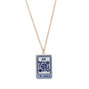 Wholesale Women's Retro Minimalist Geometric Heart Tarot Copper Goldplated Necklace